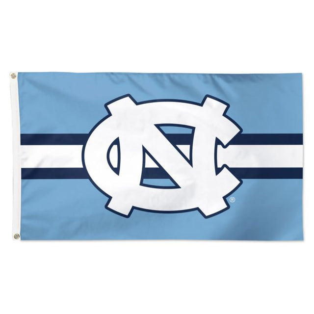 Bandera de rayas horizontales de los Tar Heels de Carolina del Norte - Deluxe 3' X 5'