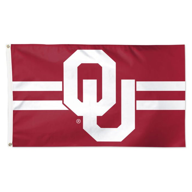 Bandera de rayas horizontales de los Oklahoma Sooners - Deluxe 3' X 5'