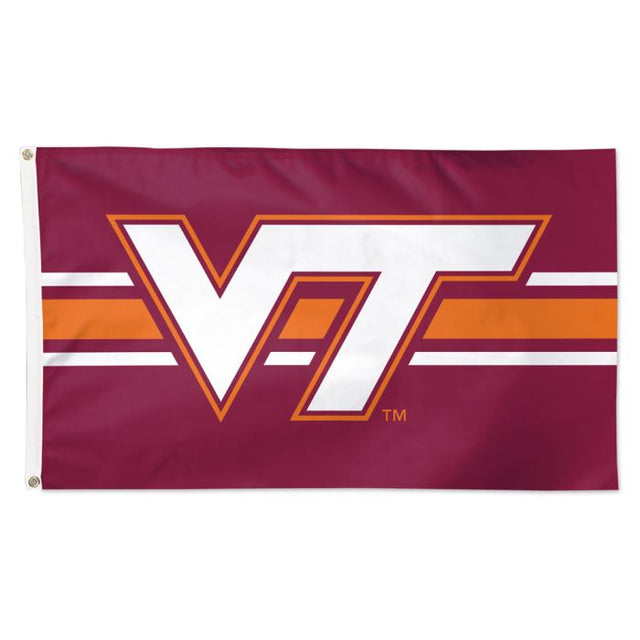 Bandera de rayas horizontales de los Virginia Tech Hokies - Deluxe 3' X 5'