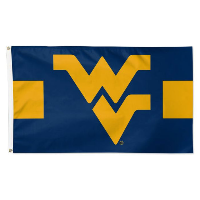 Bandera de rayas horizontales de los Mountaineers de West Virginia - Deluxe 3' X 5'