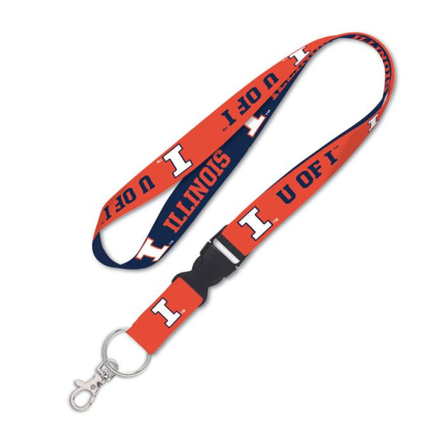 Illinois Fighting Illini SLOGAN Lanyard w/detachable buckle 1"