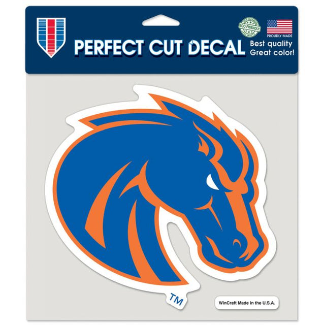 Calcomanía de color de corte perfecto de los Boise State Broncos de 8" x 8"