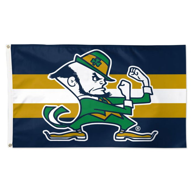 Bandera de Notre Dame Fighting Irish con rayas horizontales - Deluxe 3' X 5'