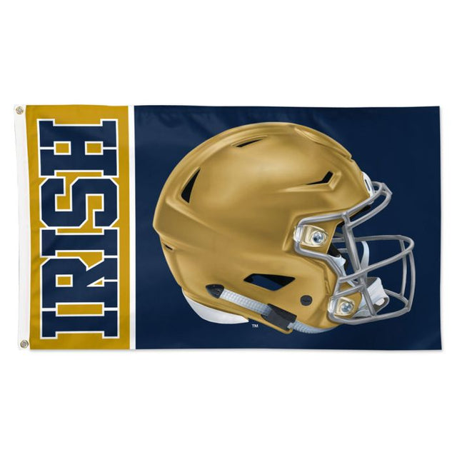 Bandera con el casco de Notre Dame Fighting Irish: de lujo, 3 x 5 pies