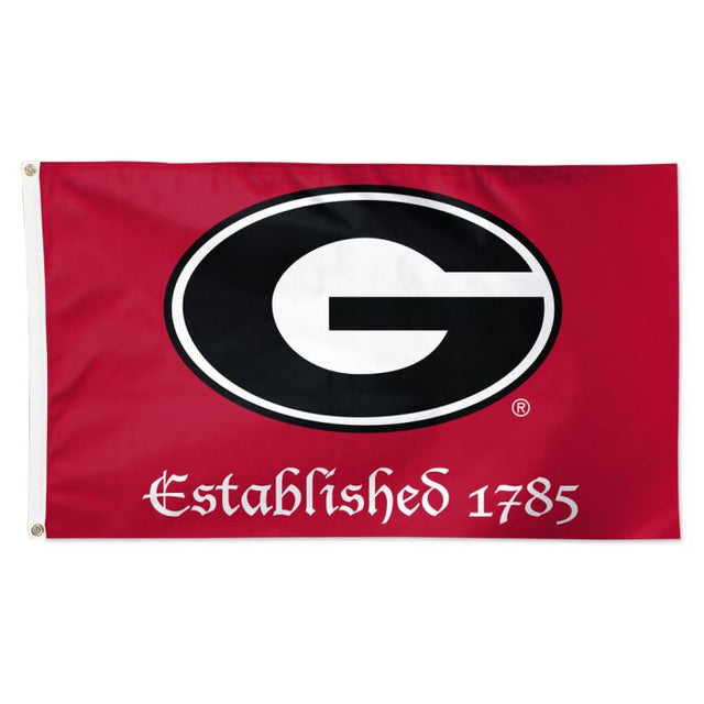 Bandera de los Georgia Bulldogs, fundada en 1785, de lujo, 3 x 5 pies