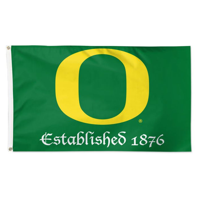 Bandera de los Oregon Ducks, fundada en 1876, de lujo, 3 x 5 pies