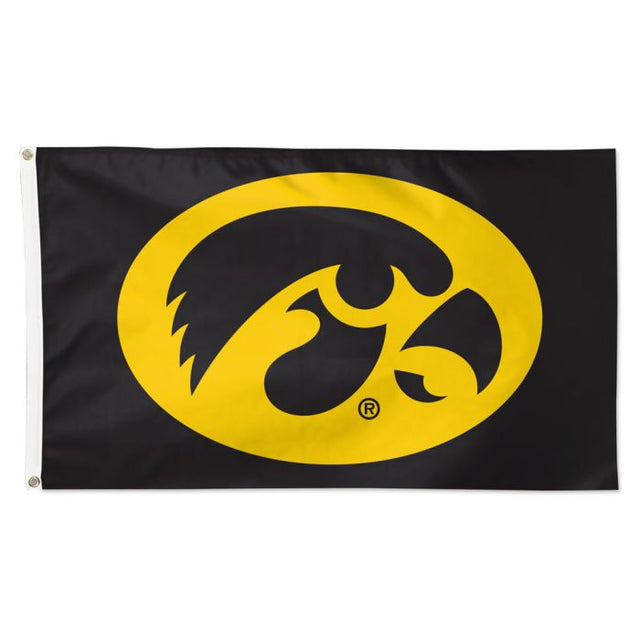 Bandera con logotipo secundario de Iowa Hawkeyes: Deluxe, 3' X 5'