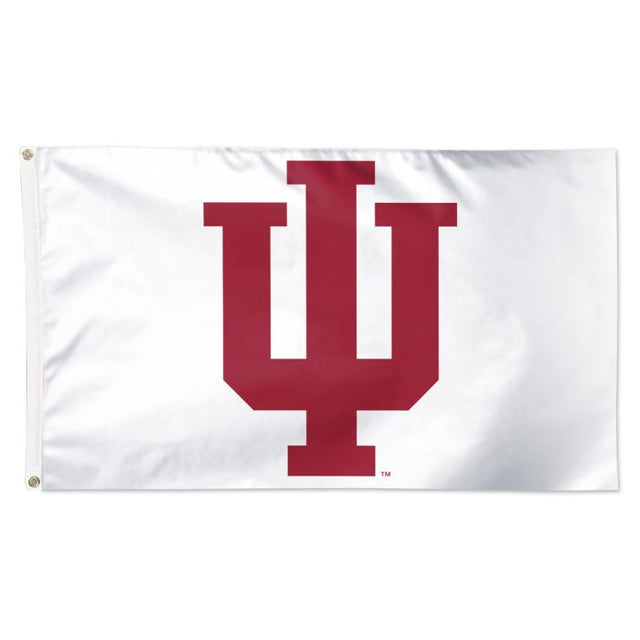 Bandera de los Indiana Hoosiers con fondo blanco, de lujo, 3' x 5'