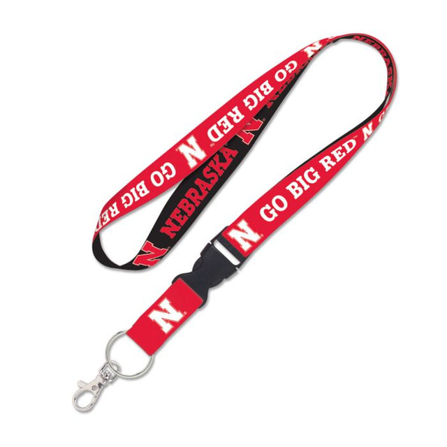 Nebraska Cornhuskers SLOGAN Lanyard w/detachable buckle 1"