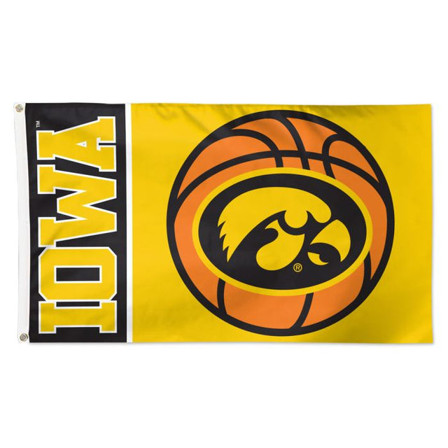 Bandera de baloncesto de Iowa Hawkeyes - Deluxe 3' X 5'