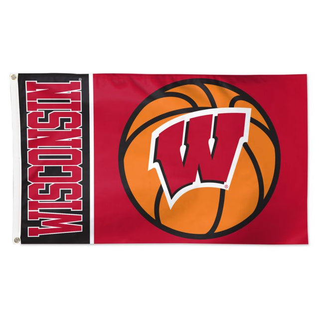 Bandera de baloncesto de Wisconsin Badgers: Deluxe, 3' X 5'