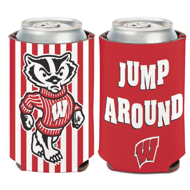 Enfriador de lata SLOGAN de Wisconsin Badgers de 12 oz.