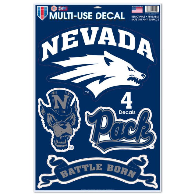 Calcomanía multiusos de Nevada Wolf Pack de 11" x 17"