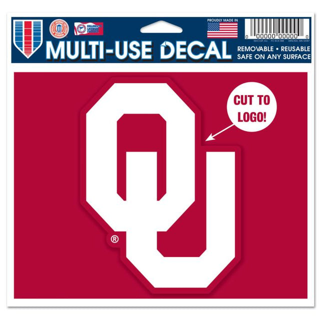 Oklahoma Sooners Multi-Use Decal - cut to logo 5" x 6"