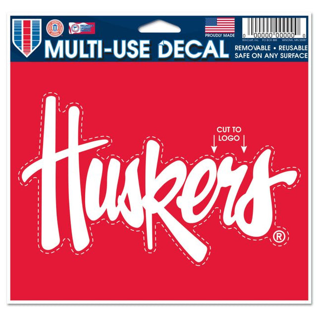 Nebraska Cornhuskers Multi-Use Decal - cut to logo 5" x 6"