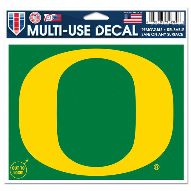 Calcomanía multiusos de Oregon Ducks: cortada con el logotipo de 5" x 6"