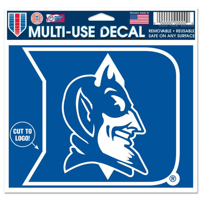 Calcomanía multiusos de Duke Blue Devils: cortada con el logotipo de 5" x 6"