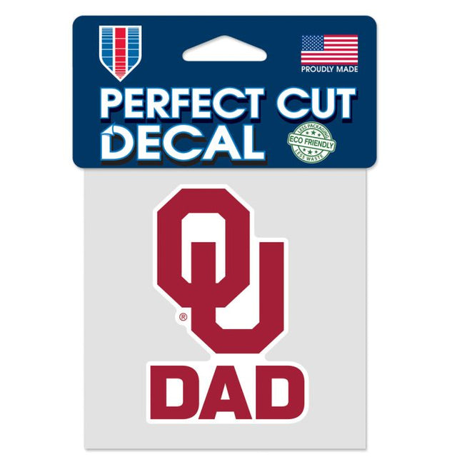 Oklahoma Sooners DAD Perfect Cut Color Decal 4" x 4"