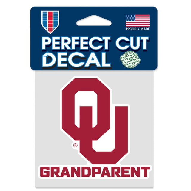 Oklahoma Sooners GRANDPARENT Perfect Cut Color Decal 4" x 4"