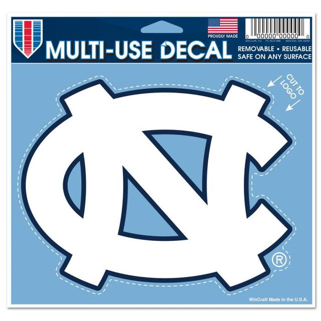 Calcomanía multiusos de los Tar Heels de Carolina del Norte: cortada con el logotipo, 5" x 6"