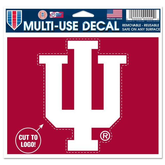 Calcomanía multiusos de Indiana Hoosiers: logotipo recortado de 5" x 6"