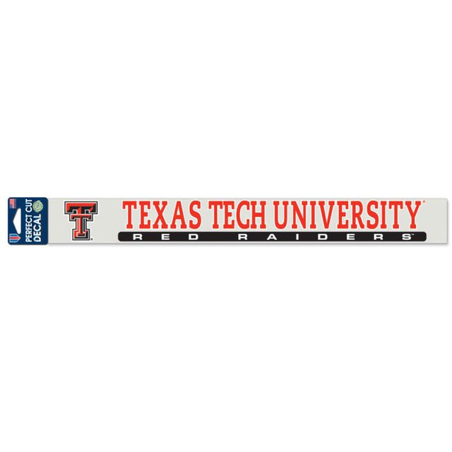 Calcomanías de corte perfecto de los Texas Tech Red Raiders de 2" x 17"