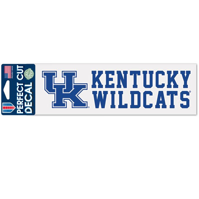 Calcomanías de corte perfecto con diseño apilado de Kentucky Wildcats de 3" x 10"