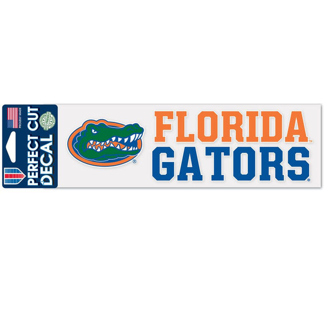 Calcomanía de Florida Gators de 3 x 10 pulgadas con corte perfecto y marca denominativa en color