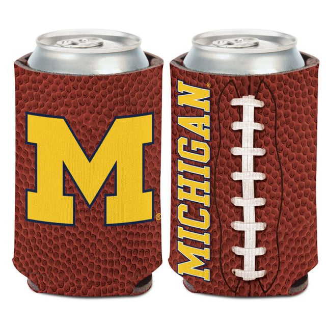 Enfriador de latas Michigan Wolverines FOOTBALL COOZIE de 12 oz.