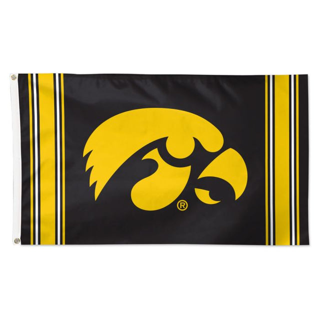 Bandera de los Iowa Hawkeyes con rayas verticales: Deluxe, 3' x 5'