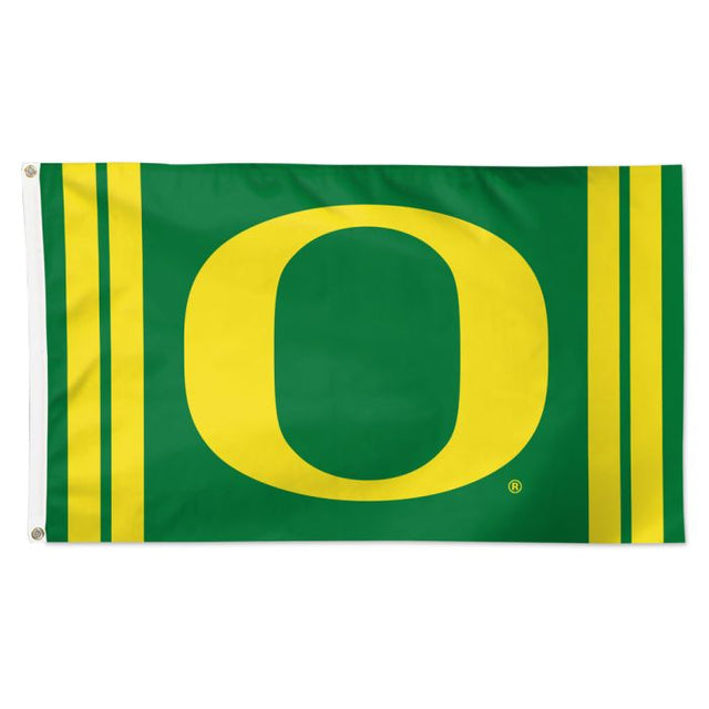 Bandera de lujo de los Oregon Ducks con rayas verticales de 3 x 5 pies