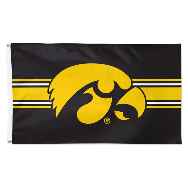 Bandera de los Iowa Hawkeyes con rayas horizontales: de lujo, 3 x 5 pies