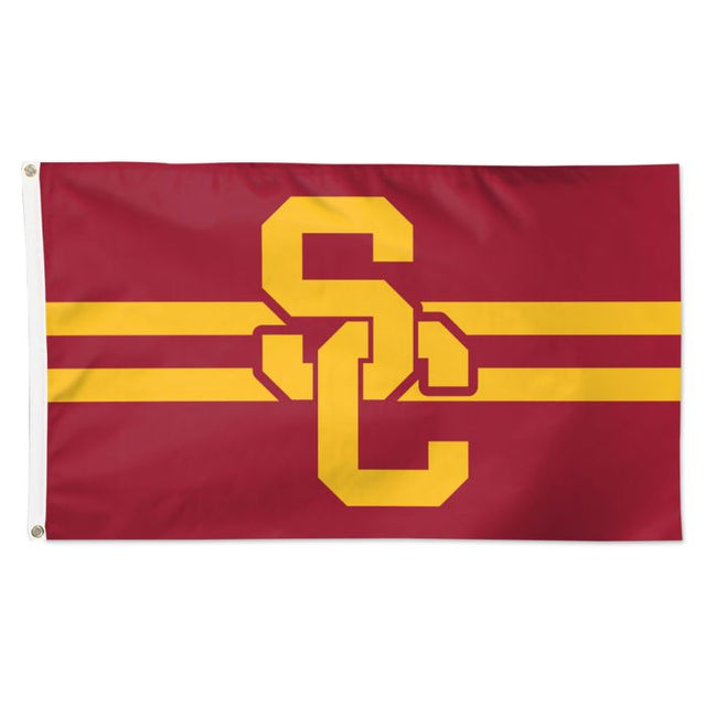 USC Trojans HORIZONTAL STRIPES Flag - Deluxe 3' X 5'