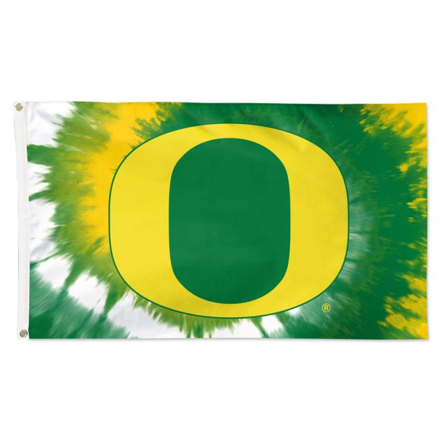 Bandera teñida anudada de los Oregon Ducks - Deluxe 3' X 5'