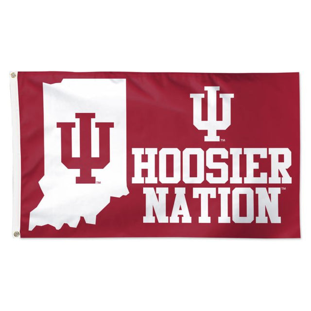 Bandera de la mascota de los Indiana Hoosiers: Deluxe, 3' x 5'