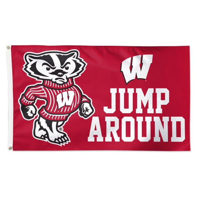 Bandera de mascota de Wisconsin Badgers: Deluxe, 3' x 5'