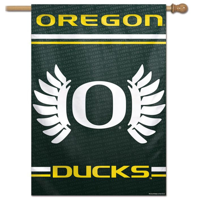 Bandera vertical WINGS de los Oregon Ducks de 28" x 40"