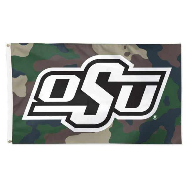 Bandera de camuflaje de los Oklahoma State Cowboys, de lujo, 3 x 5 pies