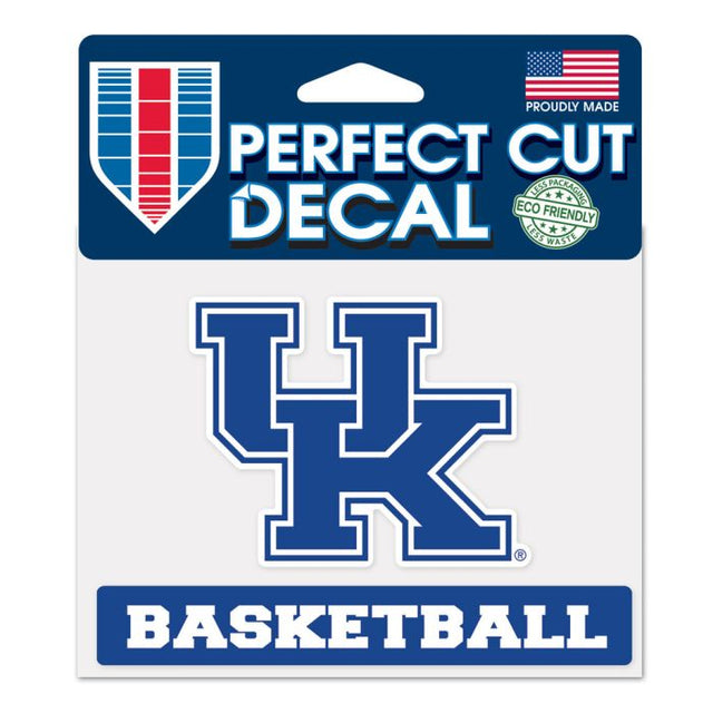 Calcomanía de color de corte perfecto de baloncesto de Kentucky Wildcats de 4,5" x 5,75"