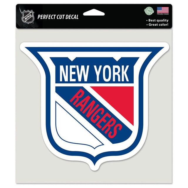 Calcomanía de los New York Rangers de 8 x 8 pulgadas, diseño vintage y corte perfecto