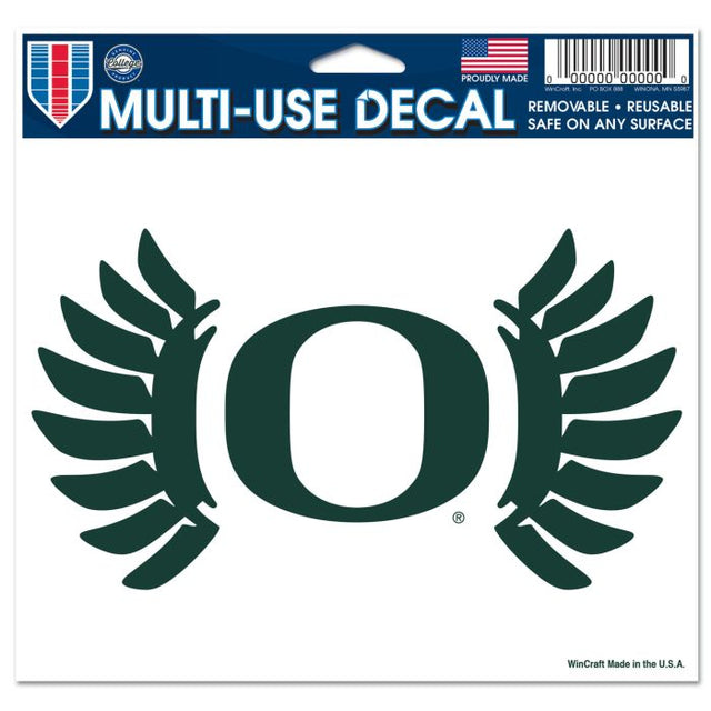 Oregon Ducks Multi-Use Decal -Clear Bckrgd 5" x 6"