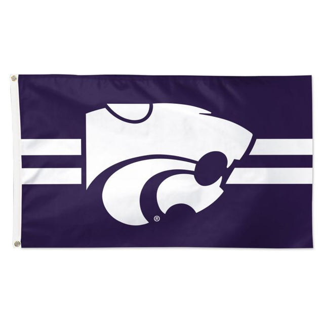 Bandera de rayas horizontales de los Kansas State Wildcats - Deluxe 3' X 5'