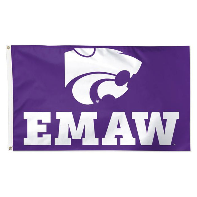 Bandera de lujo con el lema de los Kansas State Wildcats, 3 x 5 pies