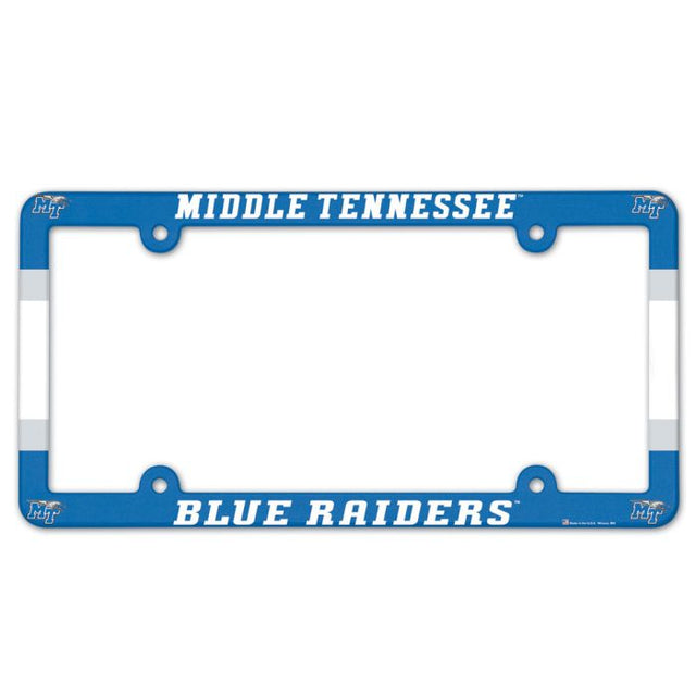 Middle Tennessee State Blue Raiders Lic Plate Frame Full Color