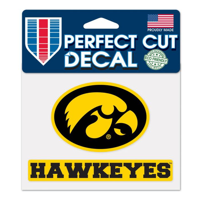 Calcomanía de color de corte perfecto de los Hawkeyes de Iowa Hawkeyes de 4,5" x 5,75"