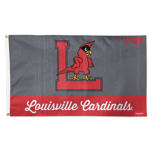 Louisville Cardinals /College Vault Flag - Deluxe 3' X 5'