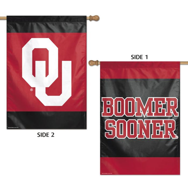 Oklahoma Sooners Vertical Flag 2 Sided 28" x 40"