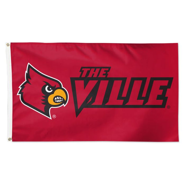 Bandera de los Cardenales de Louisville - Deluxe 3' X 5'