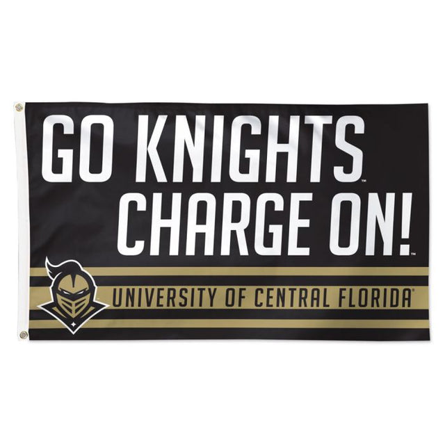 Bandera con lema de los UCF Knights: Deluxe, 3' X 5'