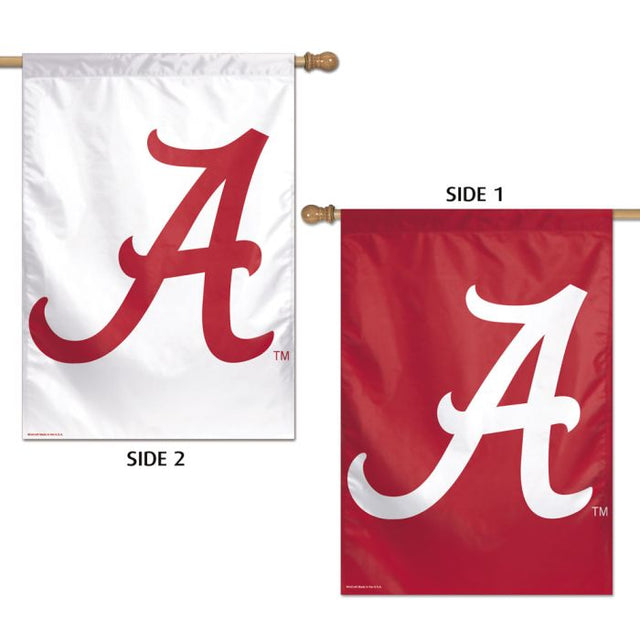 Bandera vertical de Alabama Crimson Tide de 2 lados, 28" x 40"